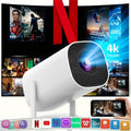 Neuer tragbarer Projektor mit WiFi 6 und Wireless 5.0, Native 720P unterstützt 4K Smart Projektor, einstellbarer Bildschirm, 180 °   Rotation, B